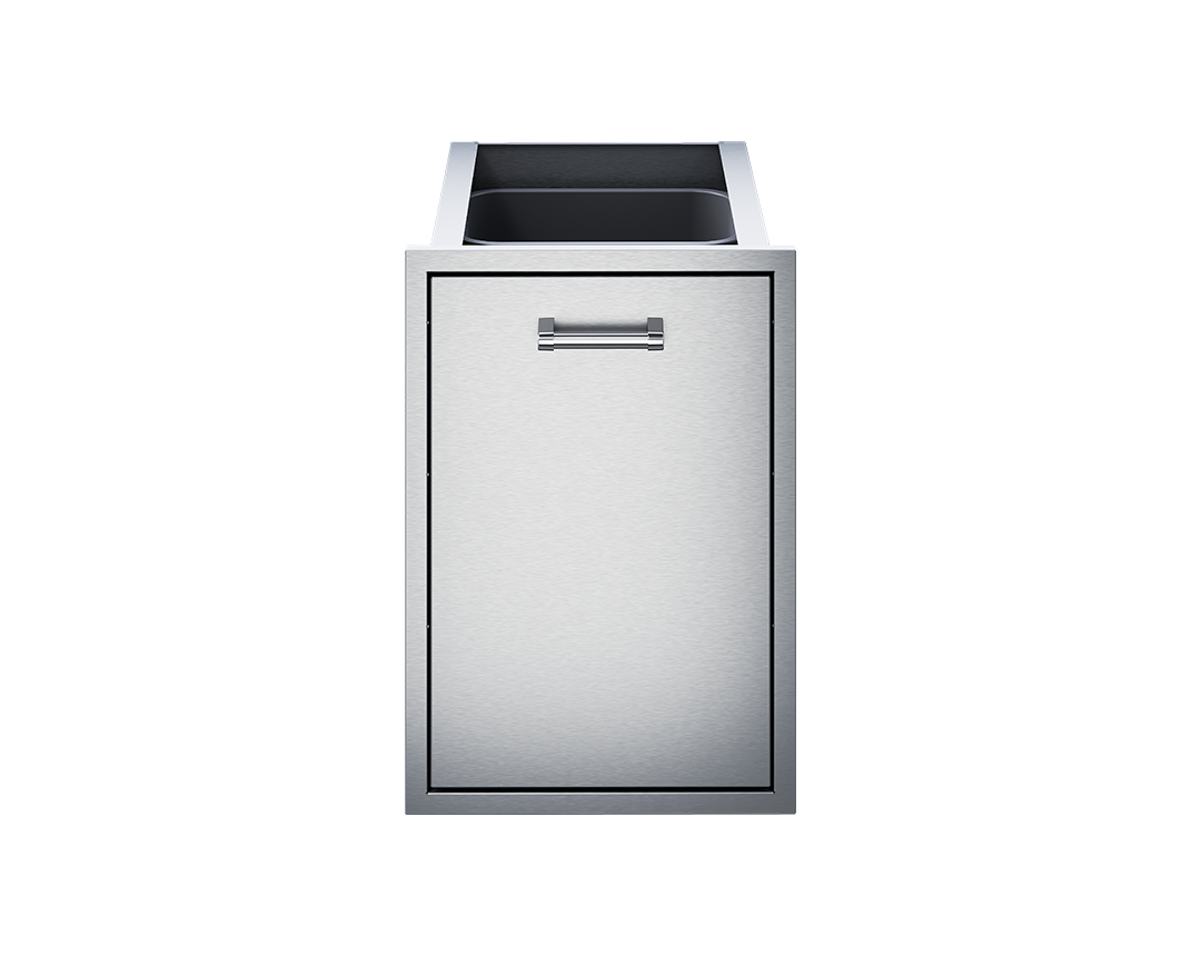 Delta Heat DHTD182T-B double-bin trash drawer closed front