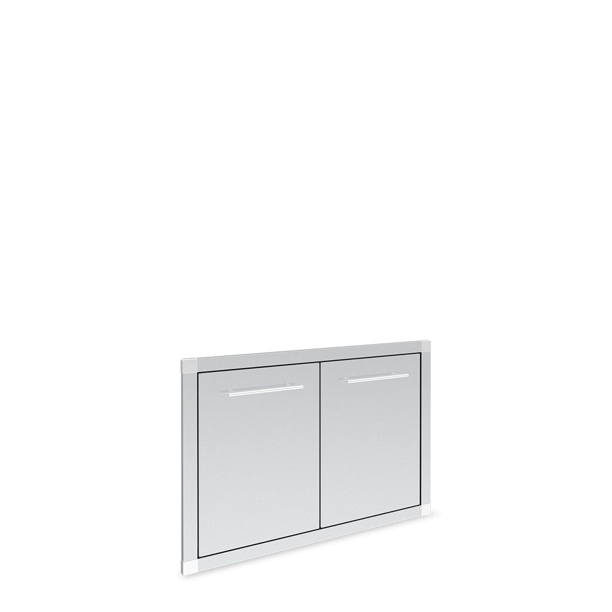 Two stainless steel access doors in one frame