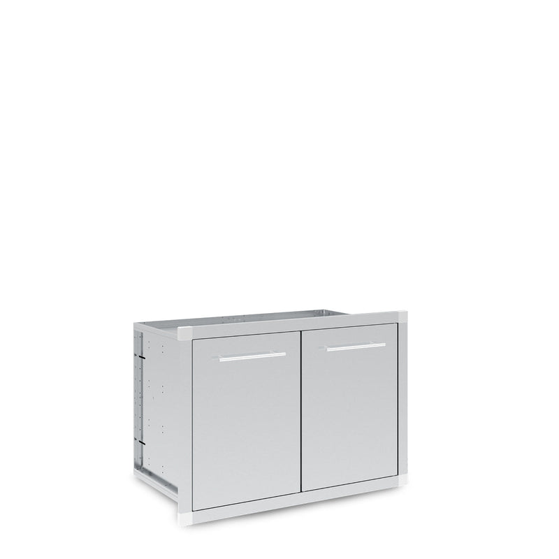 Enclosed double-door stainless steel access assembly