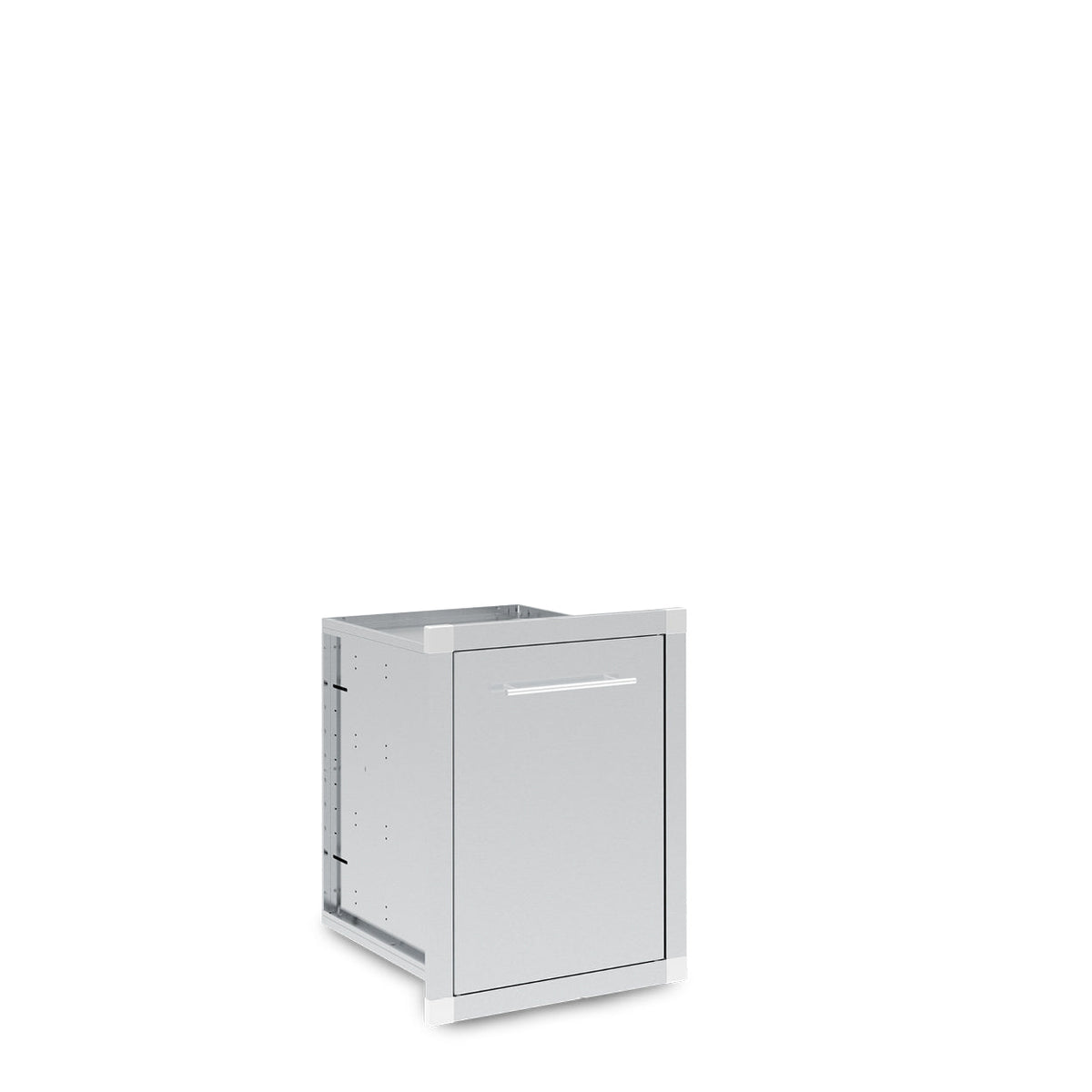 Enclosed single-door stainless steel access assembly
