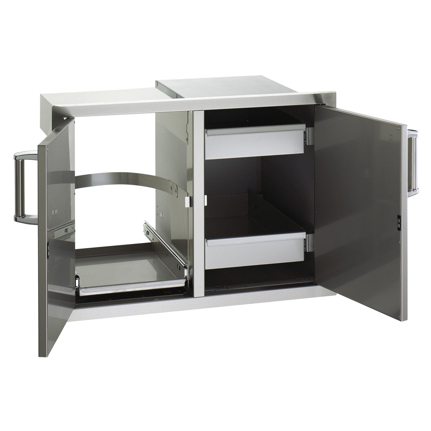 Double Doors with Trash Tray & Dual Drawers — product view