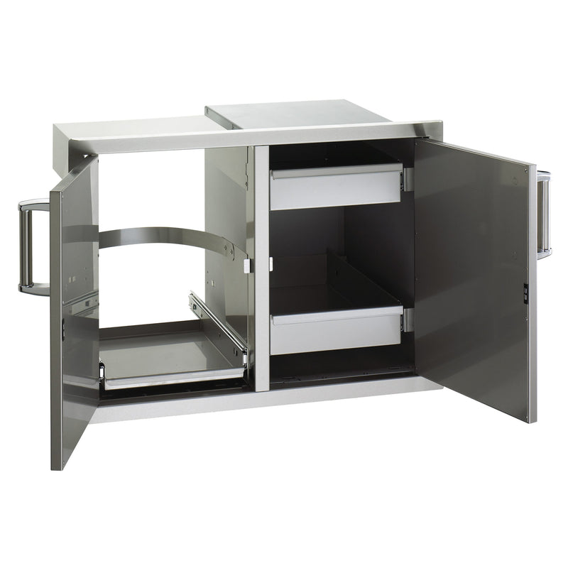 Double Doors with Trash Tray & Dual Drawers — product view