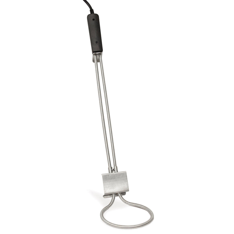 Electric charcoal starter with its metal heating loop and power cord