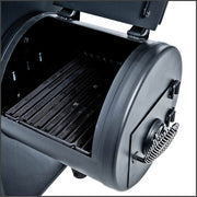 Open offset chamber with charcoal cooking grate