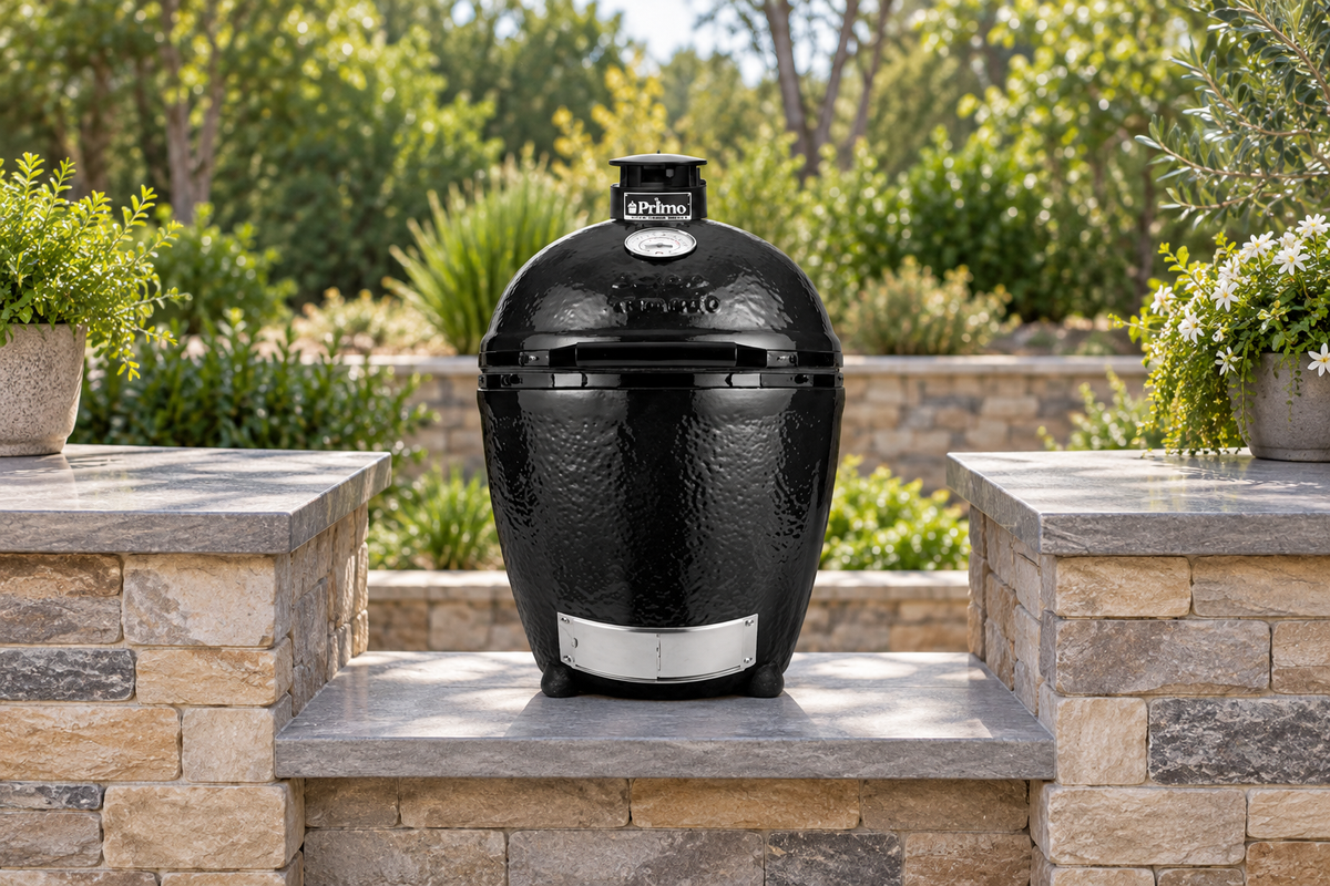 Round Charcoal — outdoor setting