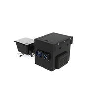 Baron 500 pellet module with its hopper, controller, and burner assembly