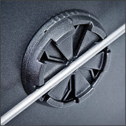 Adjustable round damper on the smoker cabinet