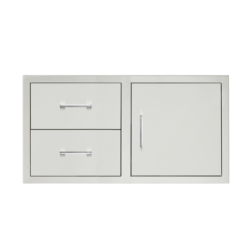TrueFlame 42" 2-Drawer and Access Door Combo + Hidden Hinge — TF-DC2-42-A