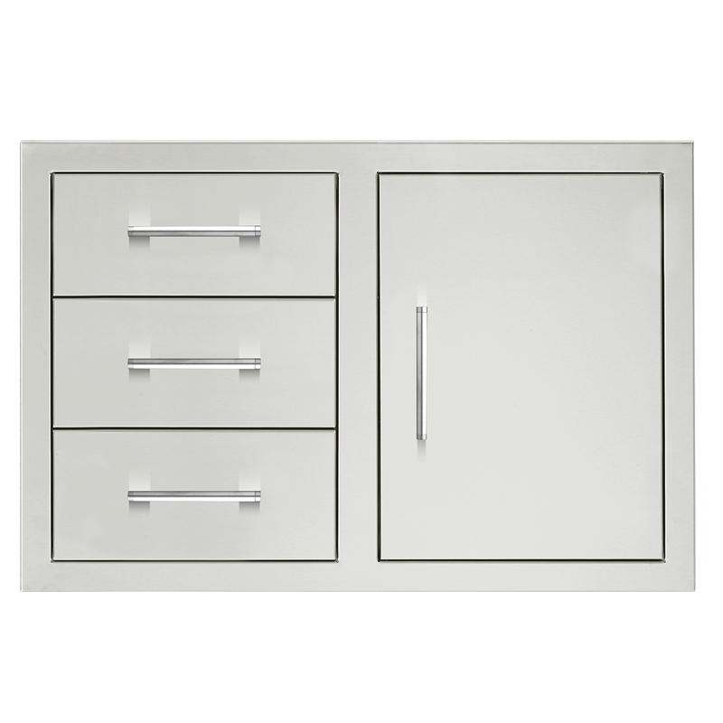 TrueFlame 33" 3-Drawer and Access Door Combo + Hidden Hinge — TF-DC3-33-A