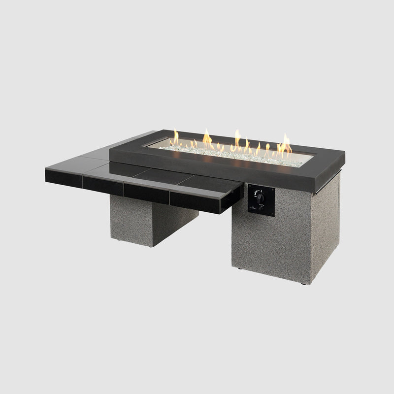 Uptown Black Linear Fire Pit Table