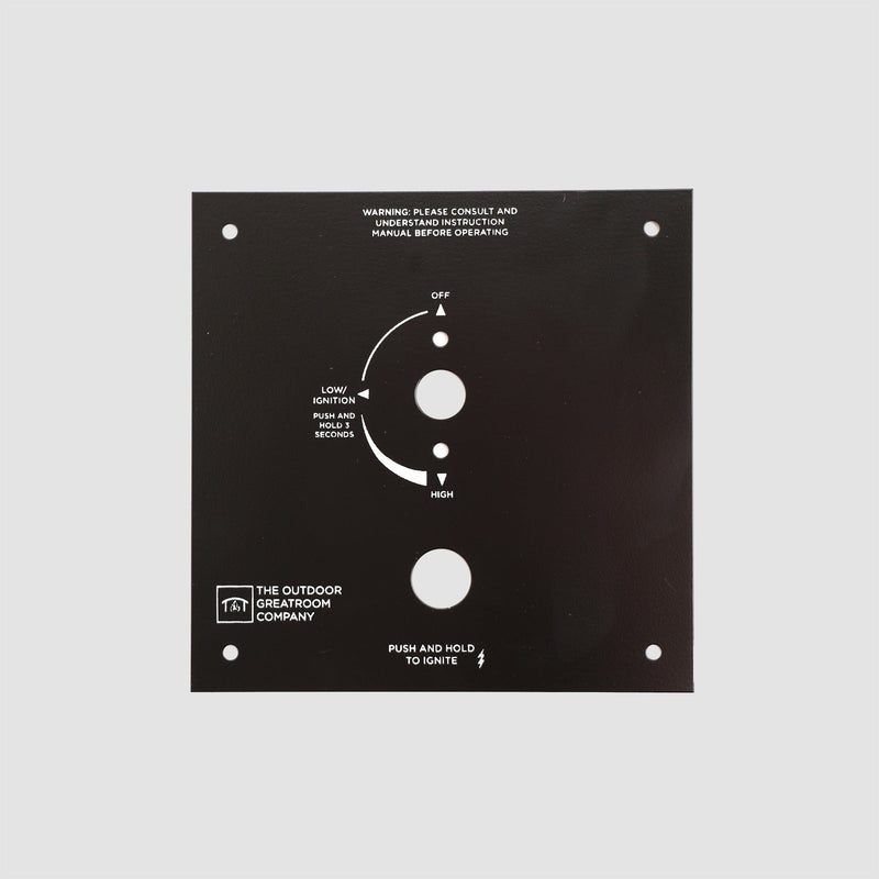 Outdoor GreatRoom Crystal Fire Plus Control Panel - 6.38" x 6.38"
