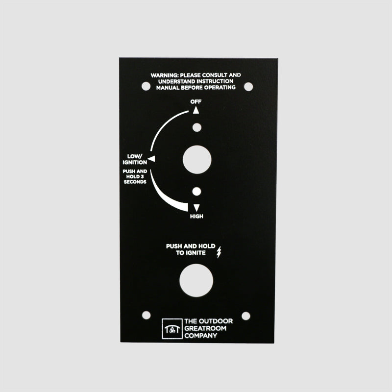 Outdoor GreatRoom Crystal Fire Plus Control Panel - 6.38" x 3.5"