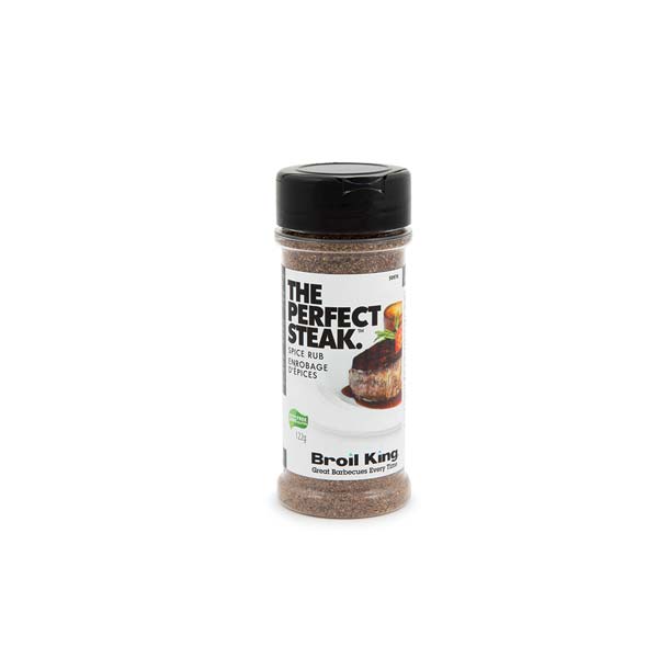 Perfect Steak spice rub in its labeled jar