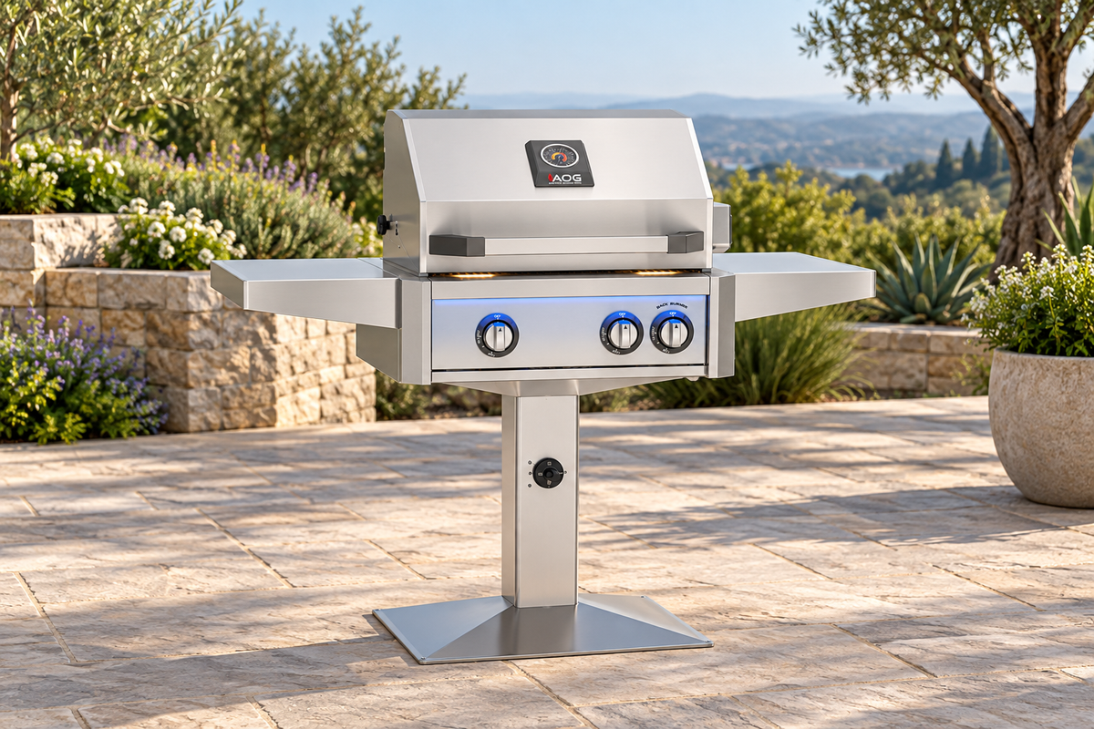 AOG 24″ L Series Accessible Patio Post Grill with Lights