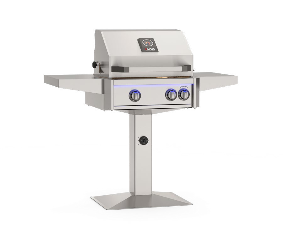 Patio Post base shown with L Series grill