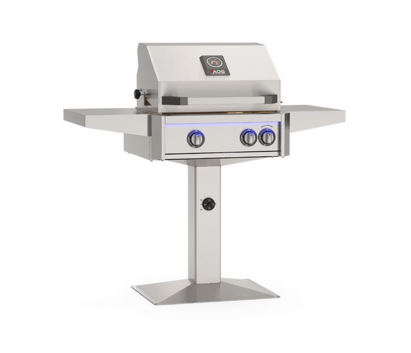 Patio Post base shown with L Series grill