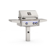 Accessible In-Ground Post base shown with L Series grill
