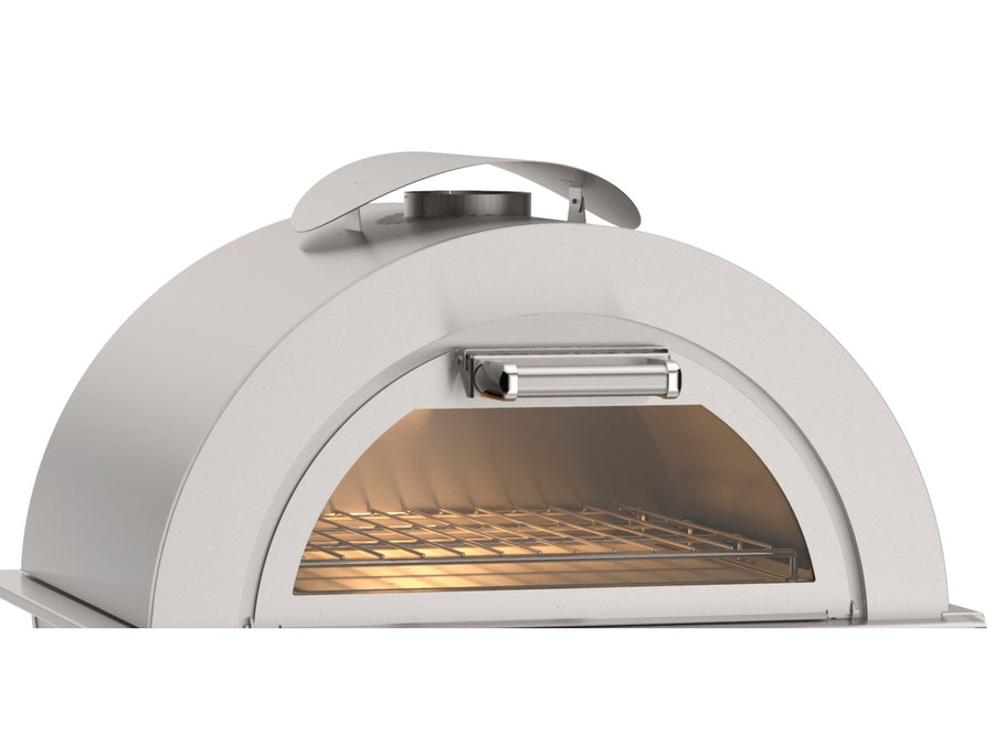 Aurora 30″ Built-In Gas Pizza Oven: Ceramic glass viewing window