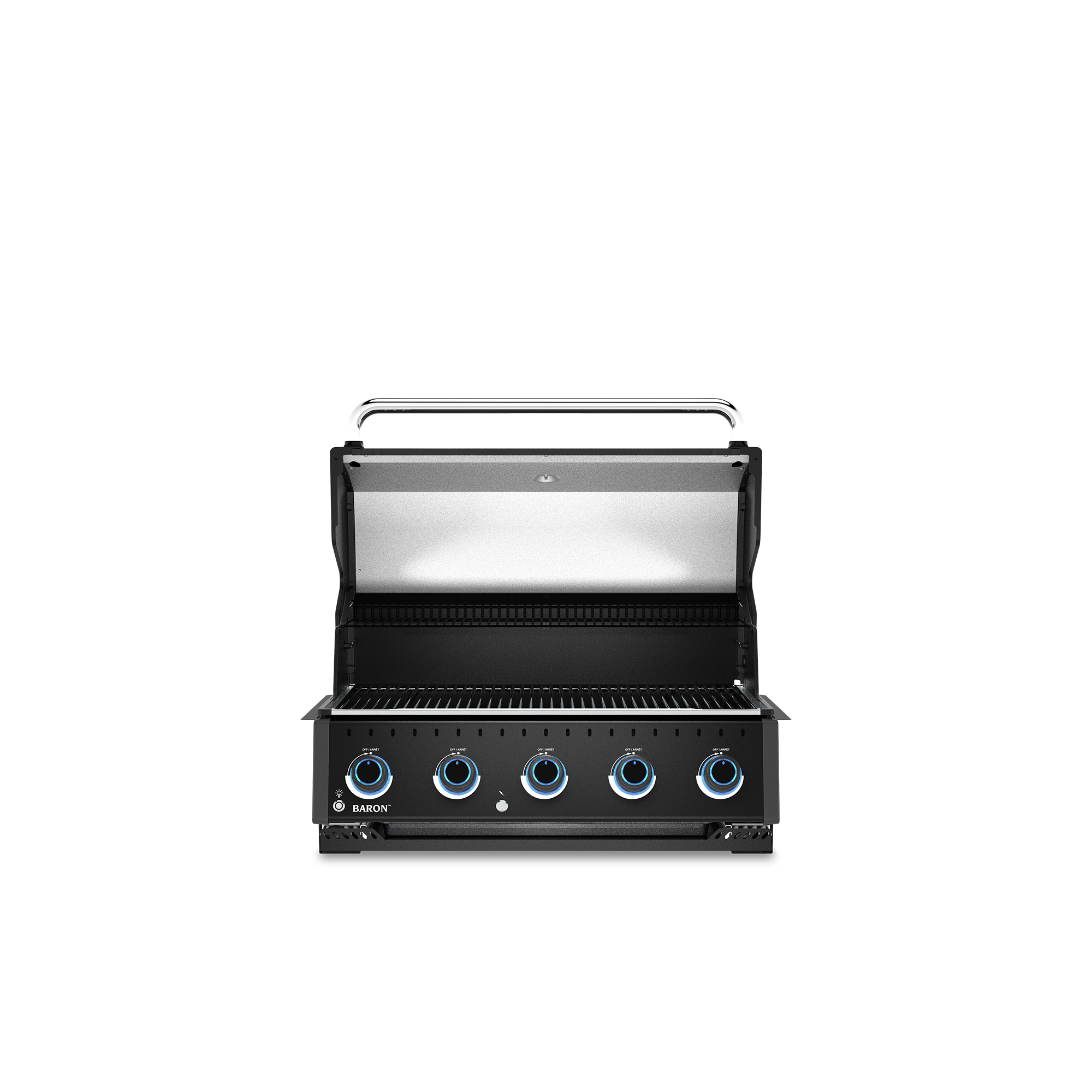 Broil King Baron 520 Shadow Built-In Grill — 32 Inch — open cooking area