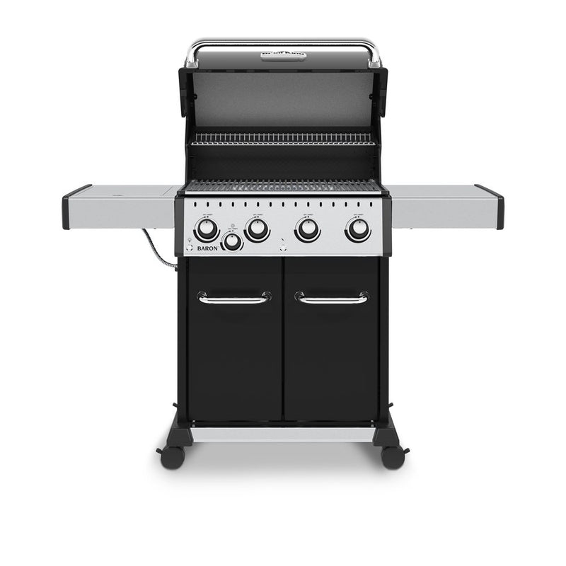 Baron 440 Pro with its lid raised and both side shelves extended