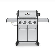 Baron S 490 Pro Infrared with its lid closed and side-burner lid open