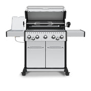 Baron S 590 Pro Infrared with its lid raised and side-burner lid open