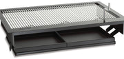 Firemaster 24″ Drop-In Charcoal Grill: Powder-coated steel body