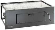Lift-A-Fire 24″ Built-In Charcoal Grill: Powder-coated steel body