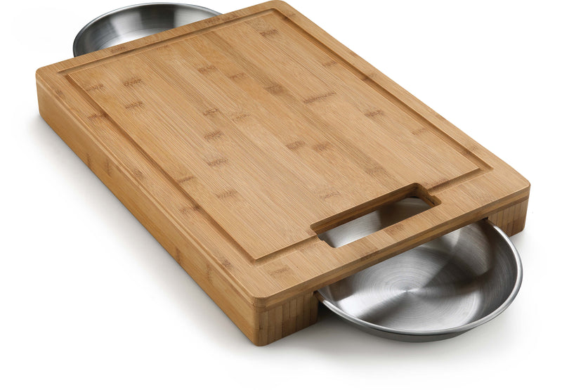 PRO Cutting Board with Stainless Steel Bowls — view 1