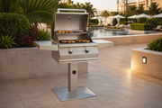 Choice Multi-User CM430s Patio Post-Mount Grill installed and in use