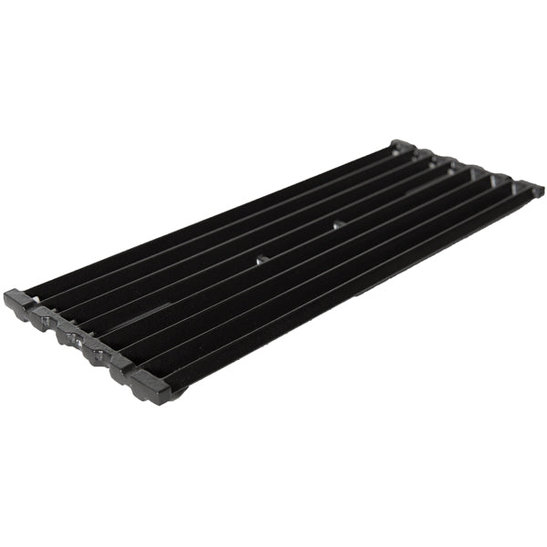 Angled view of a Baron and Crown cast iron cooking grid