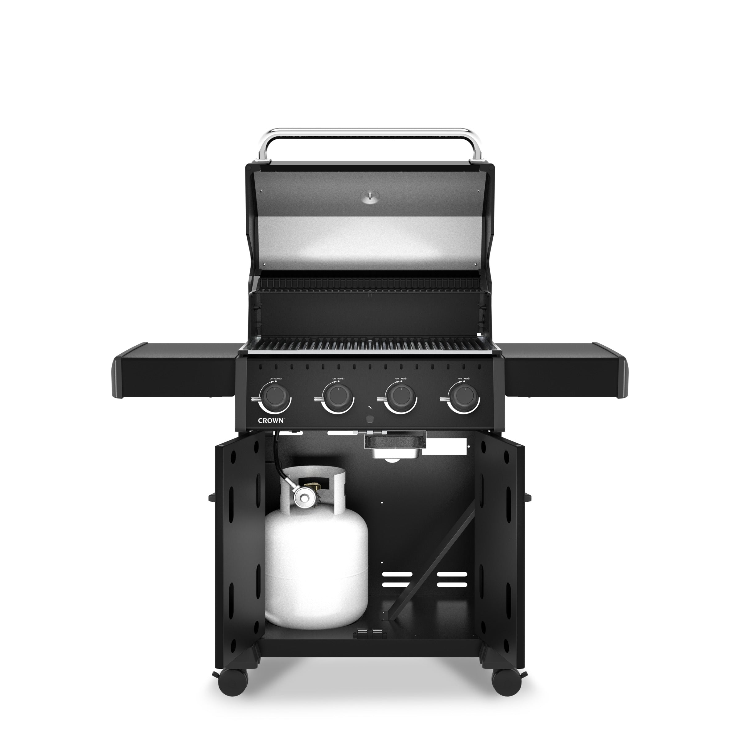 Broil King Crown 420 Shadow Gas Grill — open cooking surface