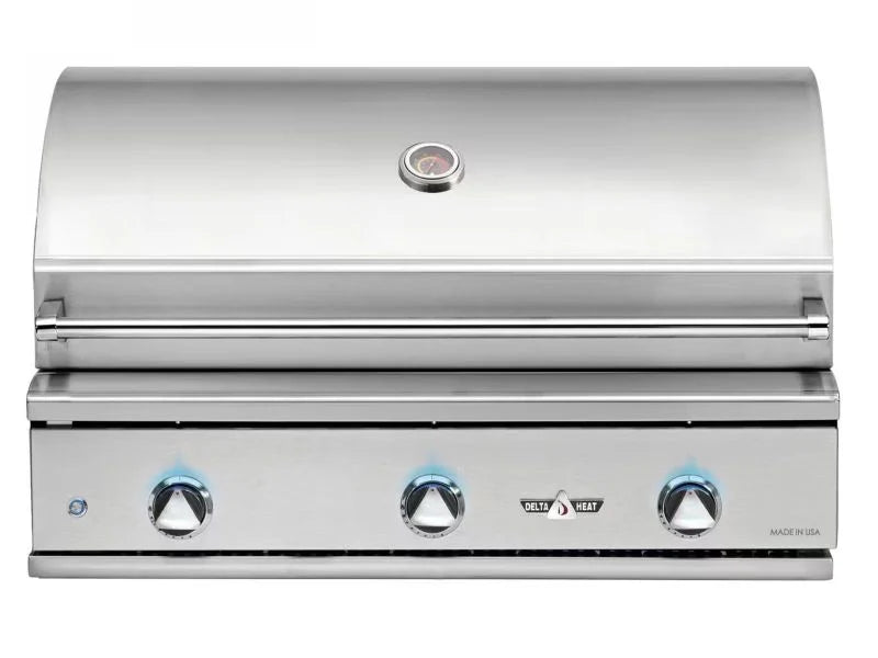 Delta Heat DHBQ38G-D standard grill with three control knobs