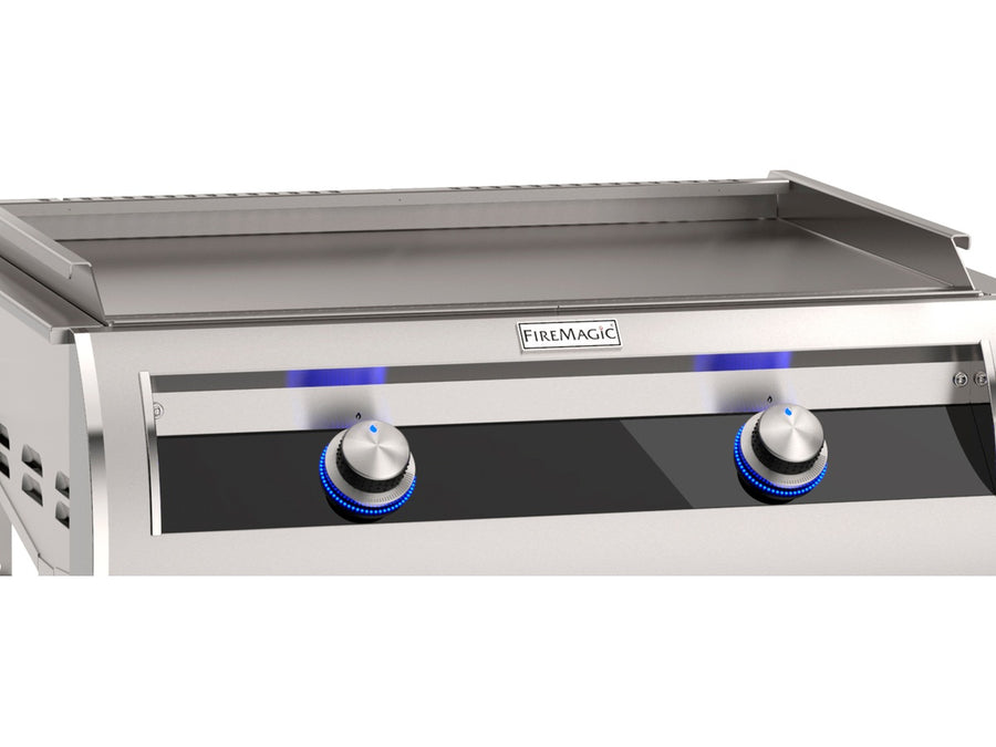 Echelon 30″ Built-In Gas Griddle: Black-glass control panel