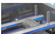 Cast stainless steel E burners
