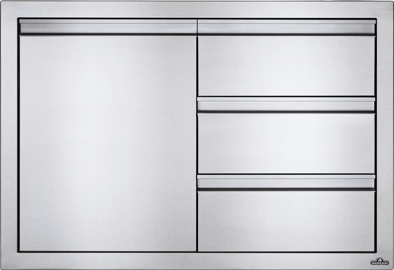 36" X 24" Single Door & Triple Drawer Combo — view 1