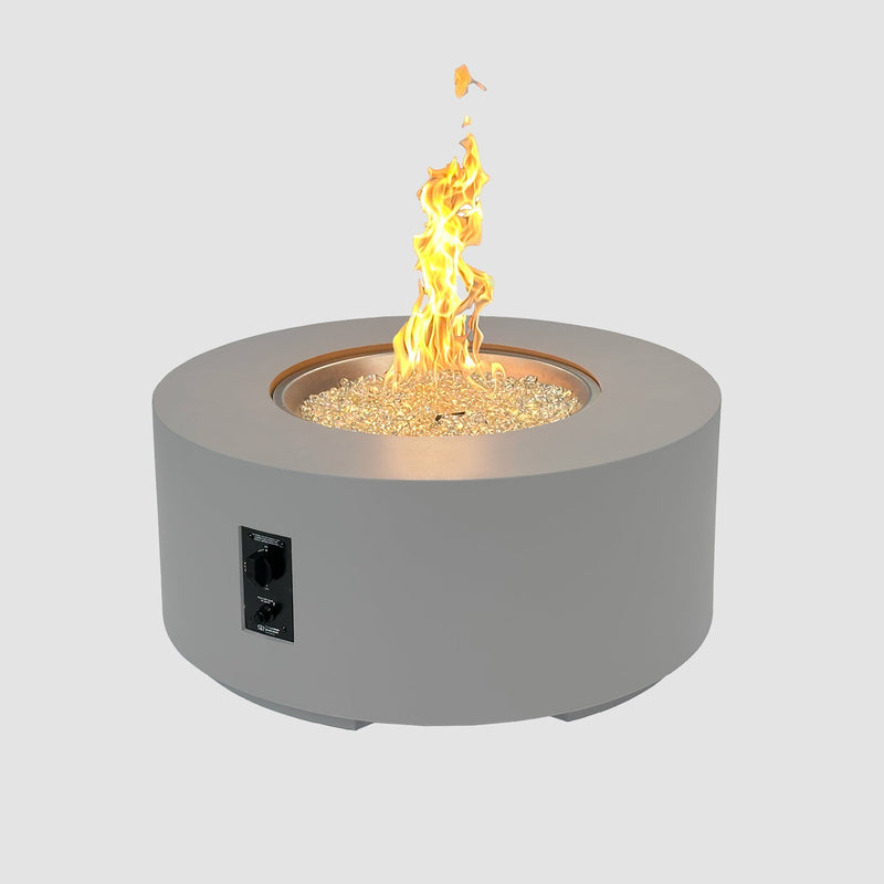 Outdoor GreatRoom Cove Concrete Round Gas Fire Pit Table