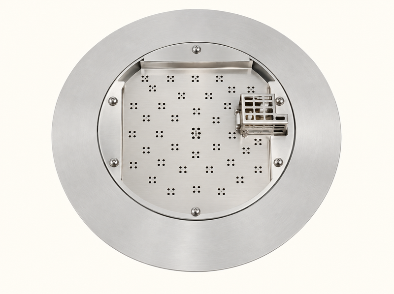 20" Round Crystal Fire Plus Gas Burner Insert and Plate Kit with Electronic Ignition (NG)