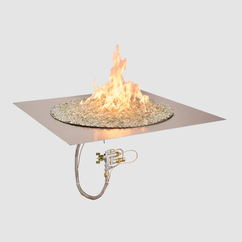 36" x 36" Square Do-it-Yourself Crystal Fire Plus Gas Burner Kit