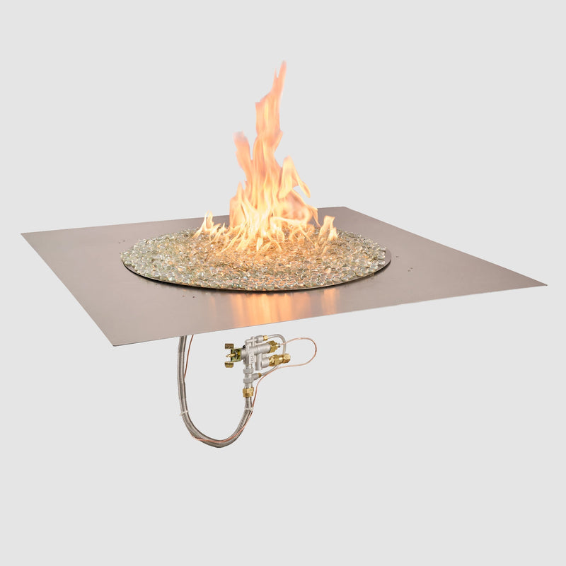42" x 42" Square Do-it-Yourself Crystal Fire Plus Gas Burner Kit