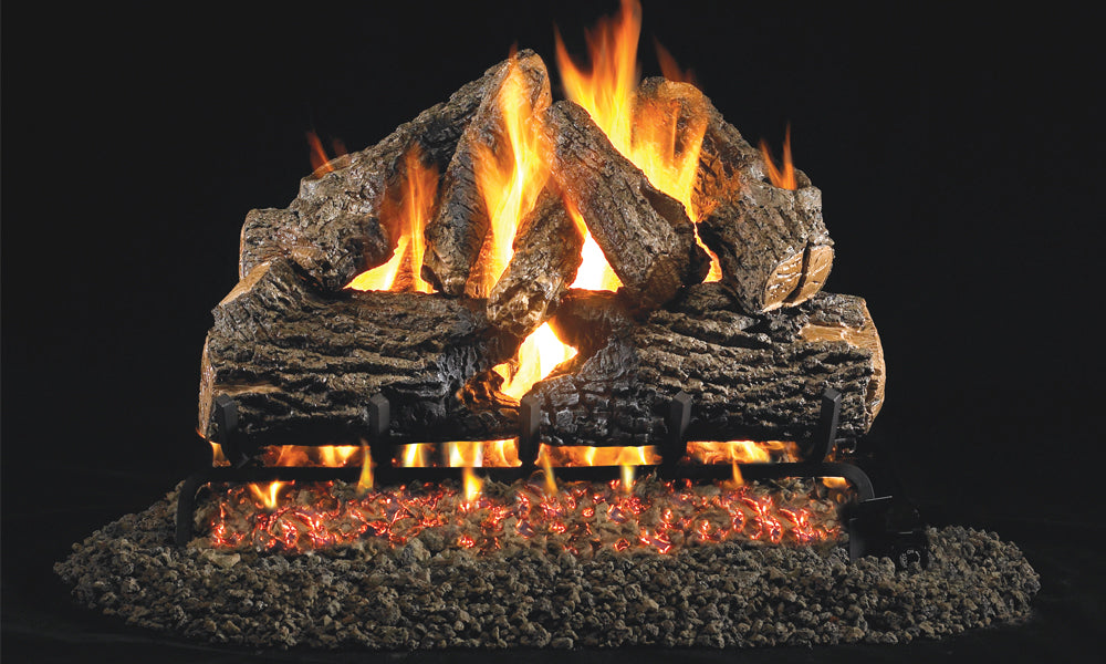 Charred Oak 24-inch log set shown.