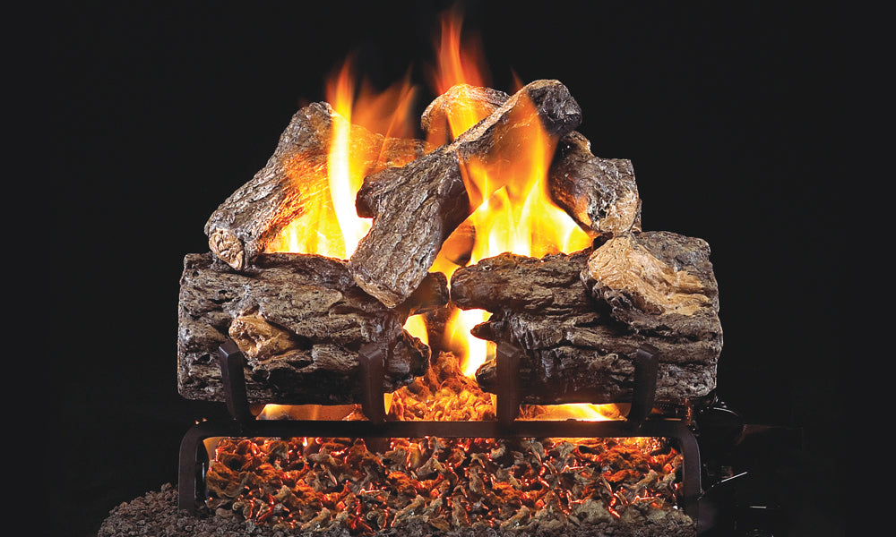 Charred Oak 16-inch log set shown.