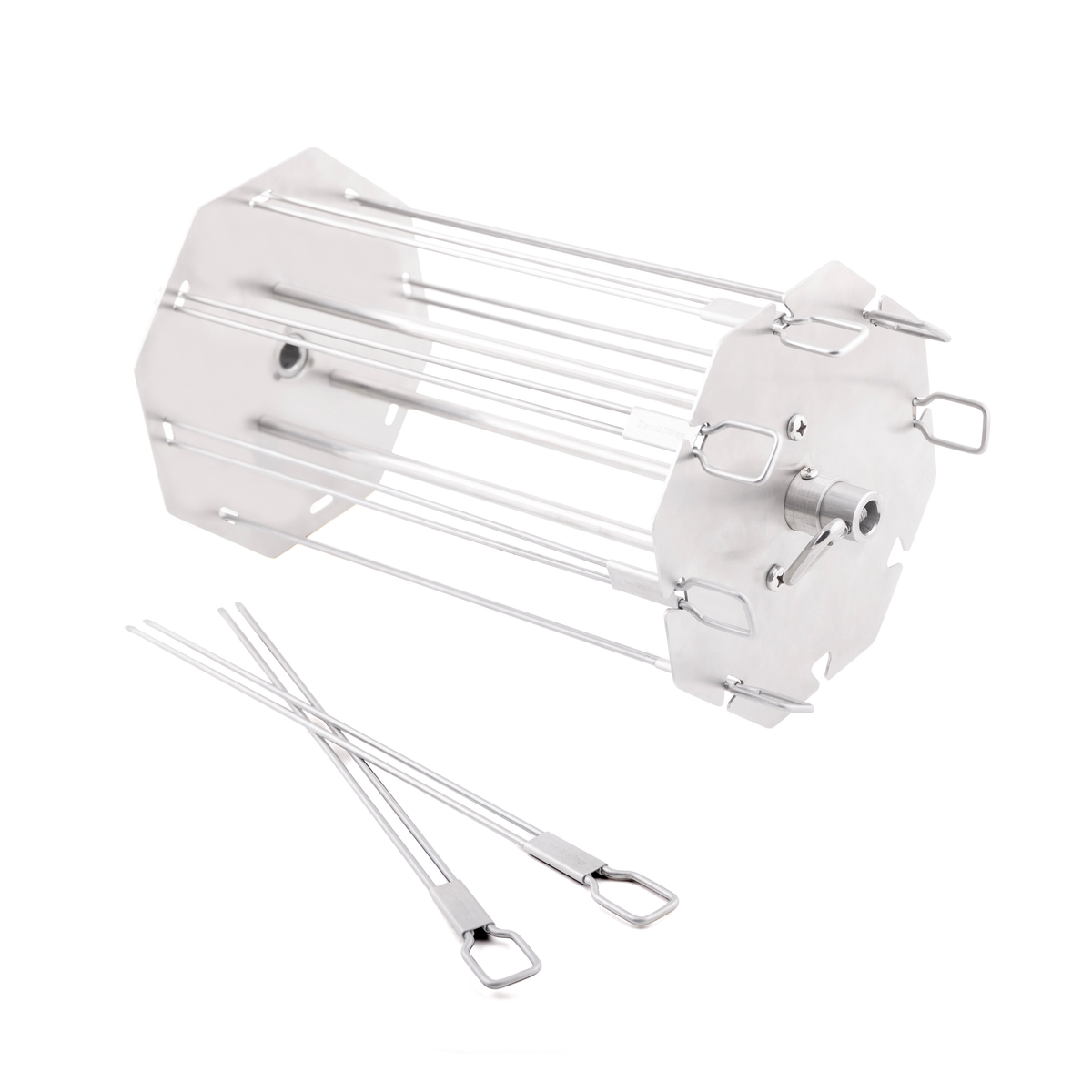 Rotary kebab rack with separate skewers