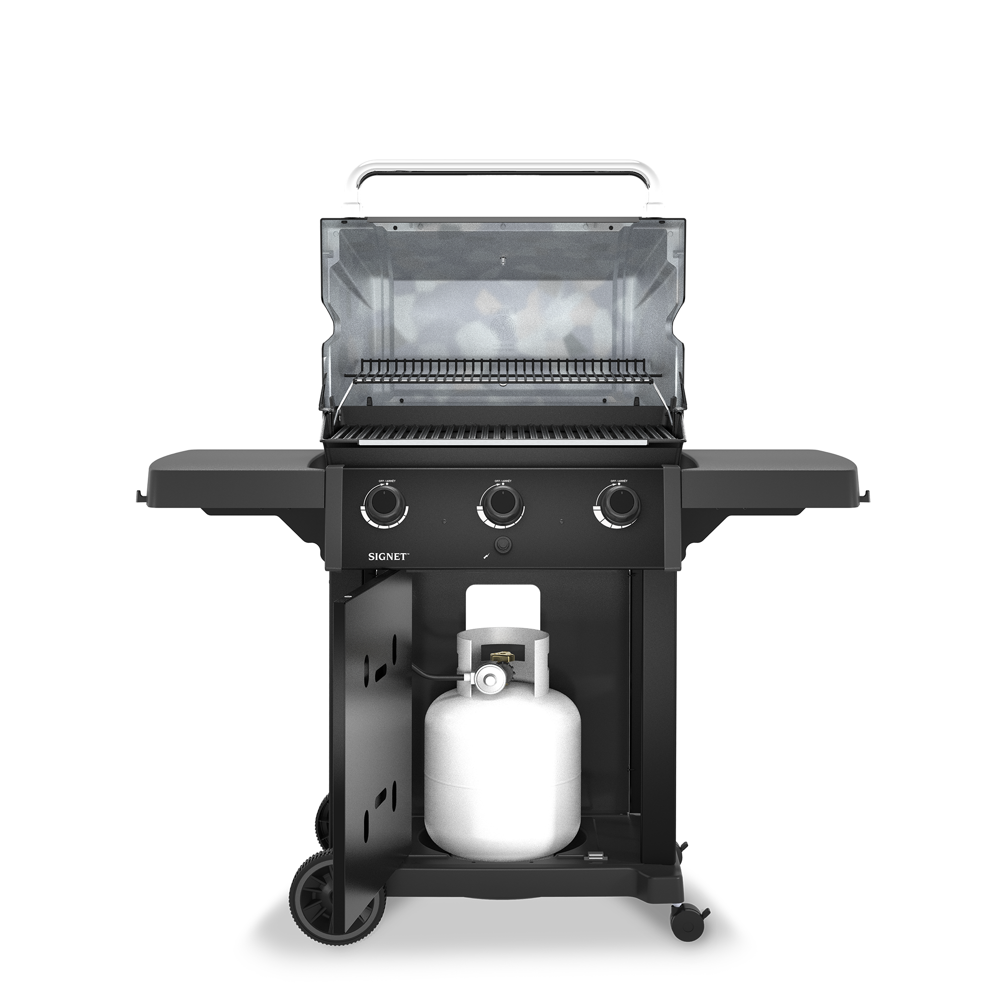 Broil King Signet 320 Shadow Gas Grill — open cooking surface