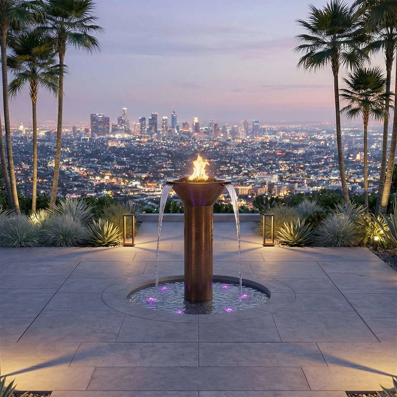 The Outdoor Plus Round Olympian Fire & Water Fountain