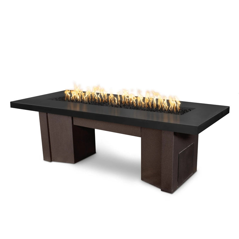 The Outdoor Plus Alameda Fire Table · GFRC Top & Powder Coat Base · 60" · Glossy Black