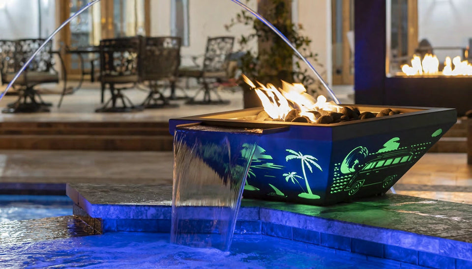 The Outdoor Plus Lighthouse Series Fire & Water Bowl With LED
