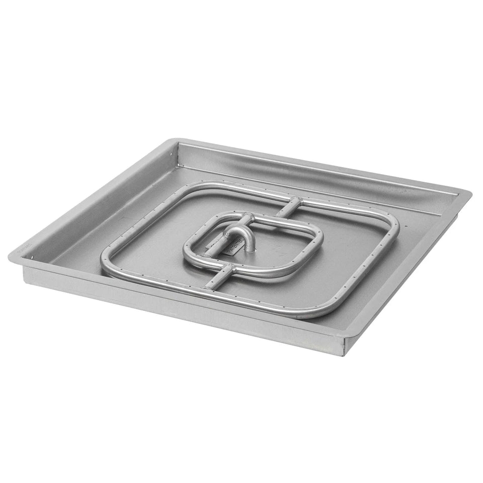 The Outdoor Plus Square Drop-In Pan & Square Stainless Steel Burner