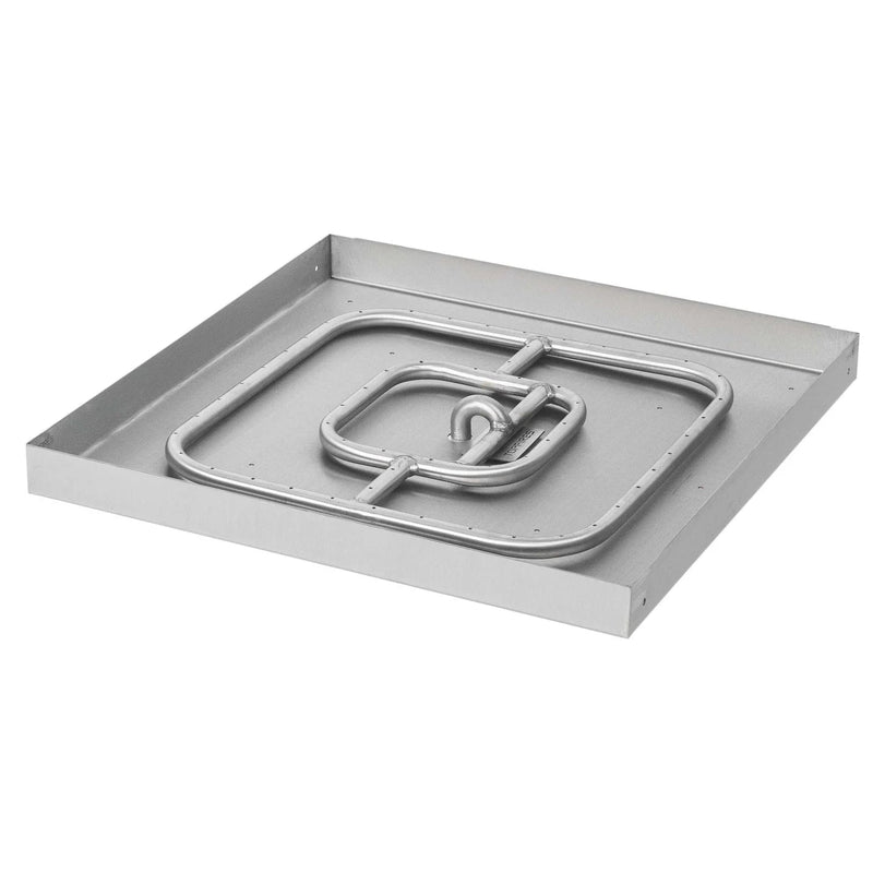 The Outdoor Plus Square Lipless Drop-In Pan & Square Stainless Steel Burner