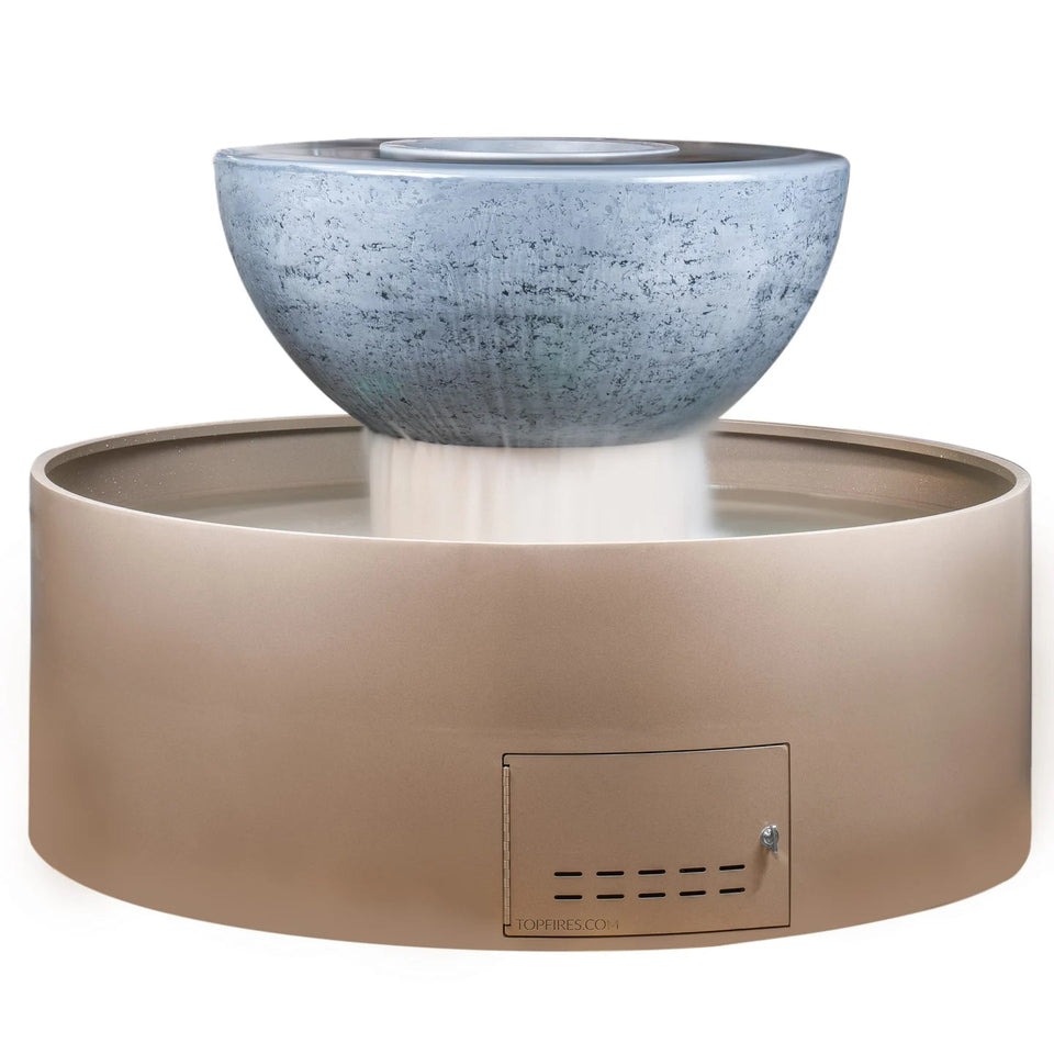 The Outdoor Plus Round Sedona Fire & Water Fountain